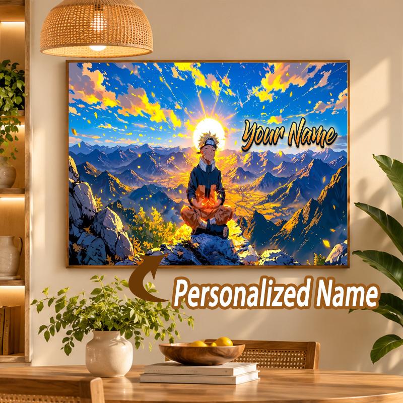 Naruto Uzumaki Custom Name Diamond Painting Personalized 5D Full Drill DIY Diamond Art Home Decor