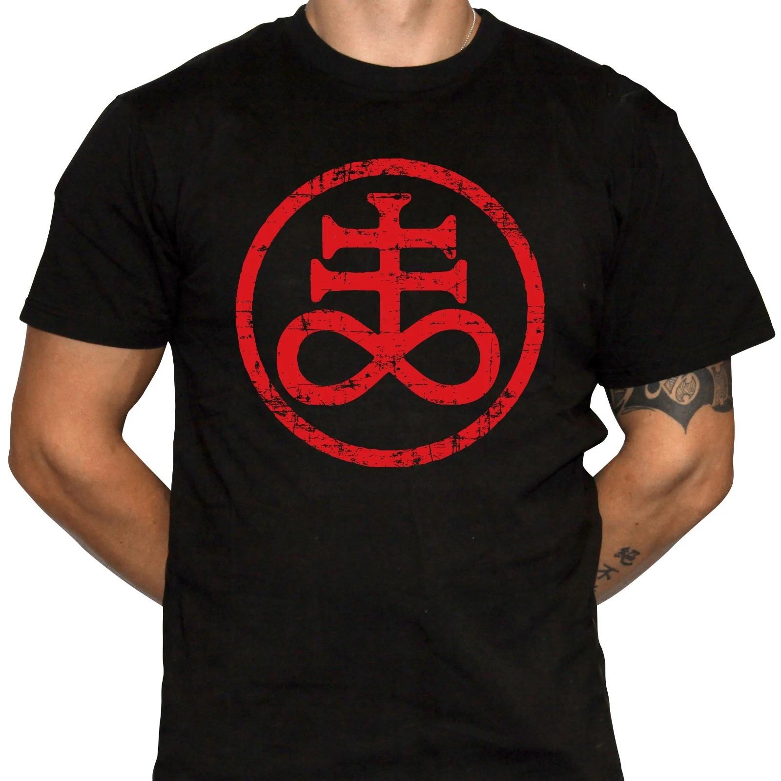ANCIENT LEVIATHAN CROSS T-SHIRT - Occult Symbol Shirt - 100% Cotton Shirt XXXXL