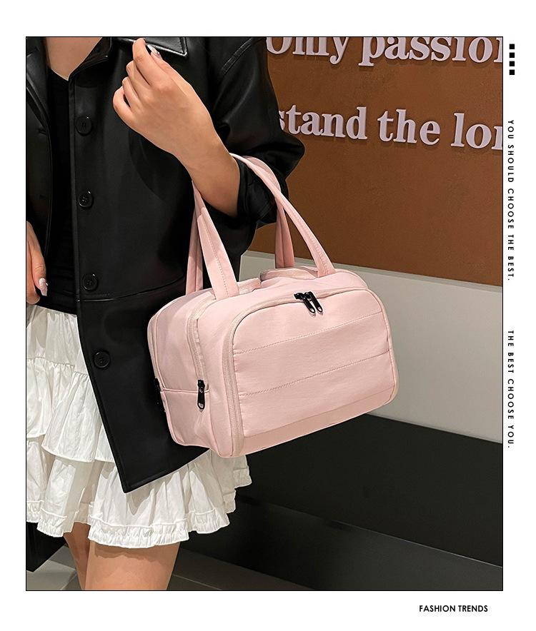 Women's 2025 Multi-Functional Cross-Border Handbag: Large Capacity Fashion Cosmetic & Toiletry Bag with Portable Partition Storage.