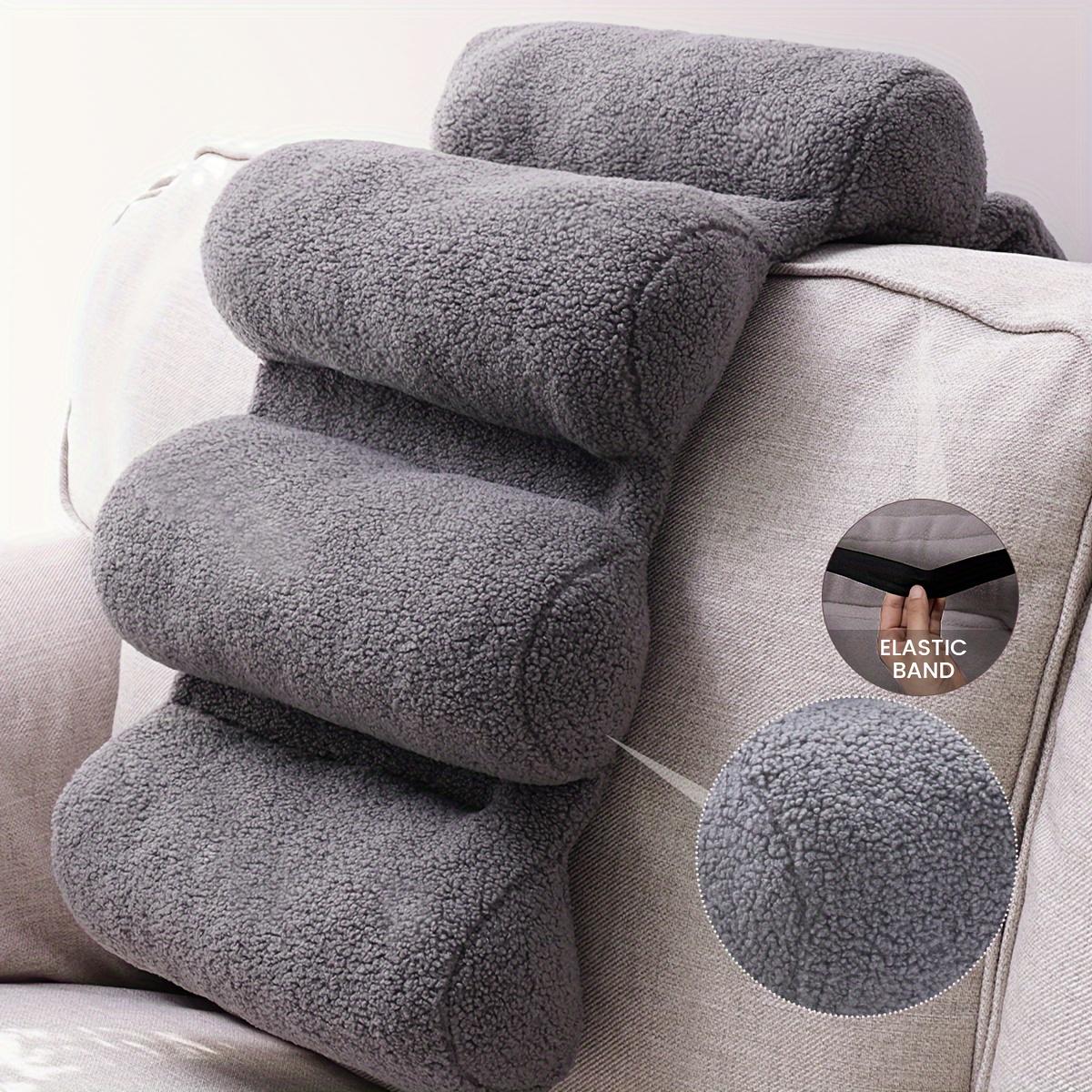 

1 шт. Подушка для поддержки поясницы для офисного кресла, компьютерного/письменного кресла/дивана, регулируемая подушка для поддержки спины, дышащий сетчатый чехол 31X14inch серый