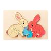 3D Wooden Animal Parent-Child Puzzle: Early Education Building Blocks for Toddlers
