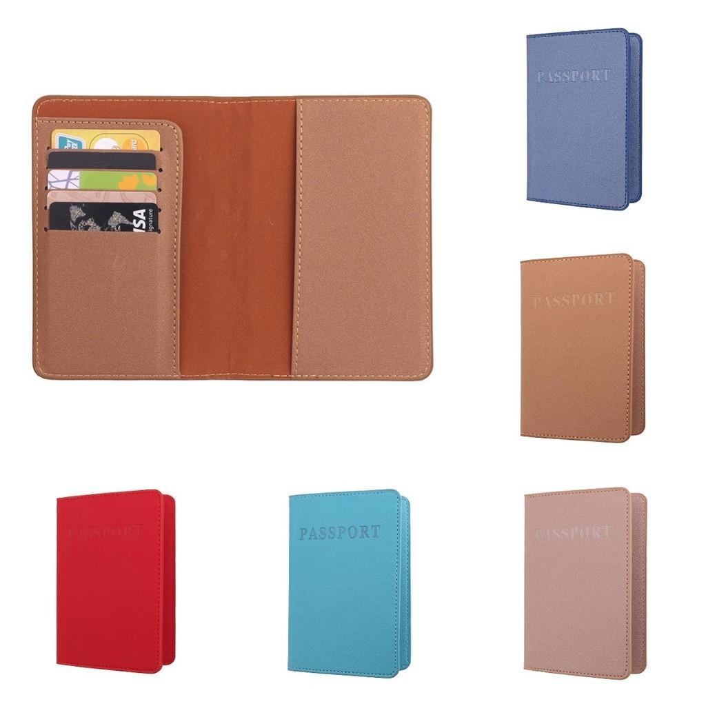 Passport Pu Leather Holder Multi Card Travel Wallet Cover Multiple Compartments