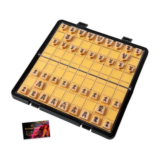 Shogi Shogi Set Portable Folding Big Size Shogi Board Shogi Board Set Made in Japan Suitable for Beginners Practice Study Shogi Compact Storage RC