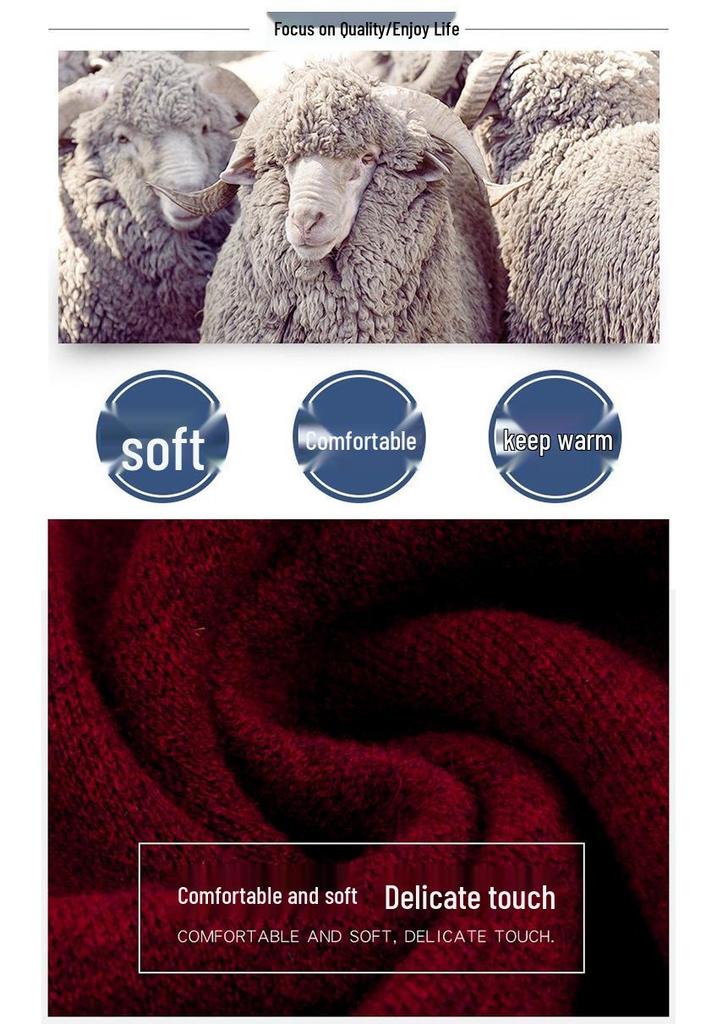 Men's V-Neck Pure Cashmere Sweater for Business Casual, Thickened and Warm Knitwear for Autumn/Winter.