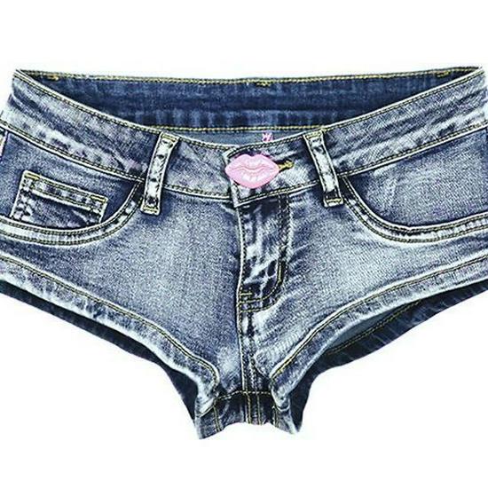 Tie-Dye Low-Rise Denim Shorts - Sexy Butt-Lifting Clubwear for Women