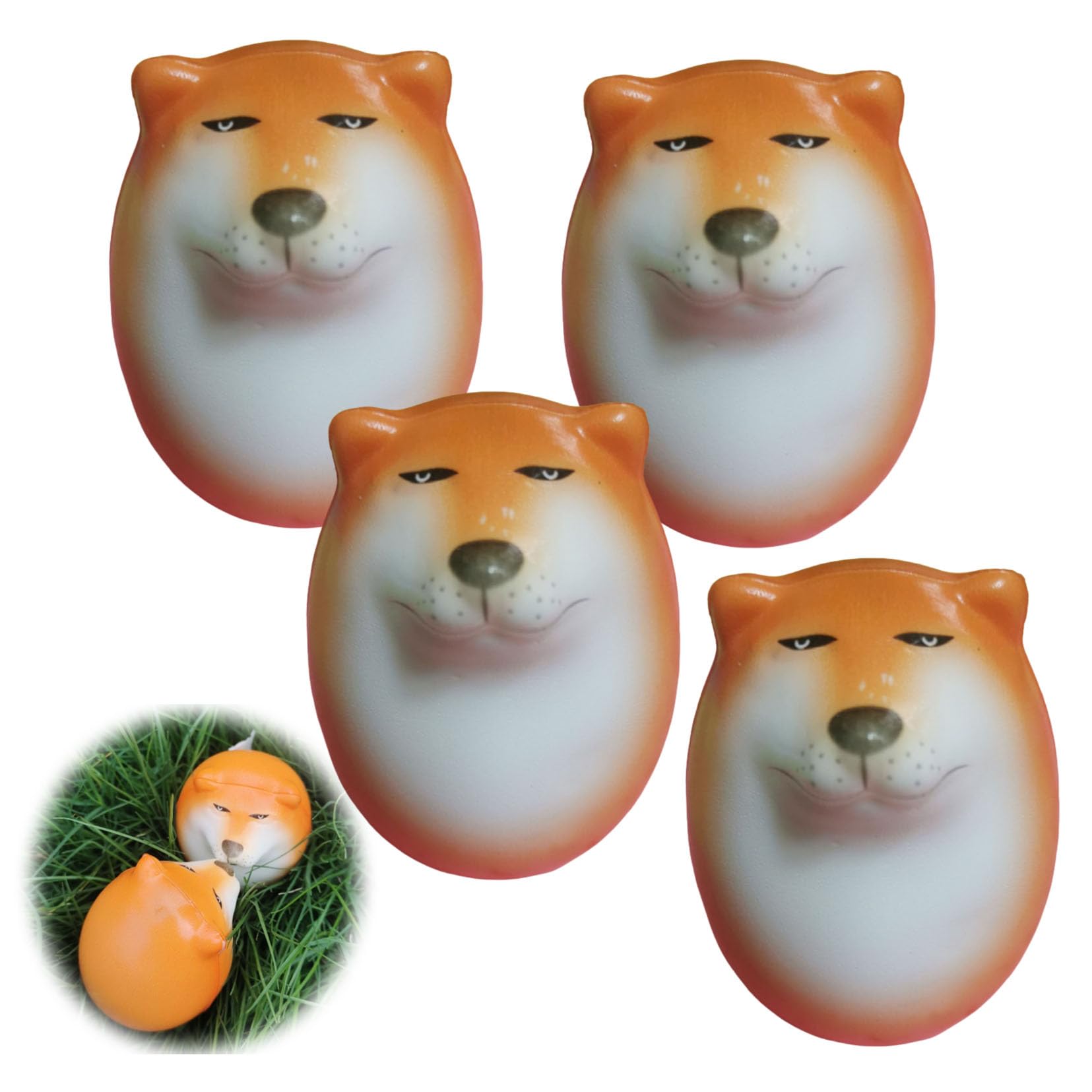 Tibemi Shiba Inu Egg Toy of Cute Toy for Stress Relief Pet Educational Relaxing Fun Birthday Prize (Set 4) - Egg-Shaped Dogs, Toy, Toy, Toy, Toy,