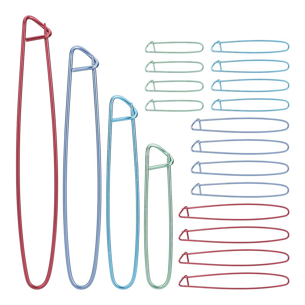10pc Random Color Aluminum Anti-Sewing Pins, Colorful Sweater Markers, Anti-Sew Large Bows Pins, Sweater Weaving Marking Tool