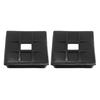 2 Pcs 4in Square Bumper Cap ABS Pipe Hole Plug End Protector Cover Concealed Sewage Hoses for RV Cam