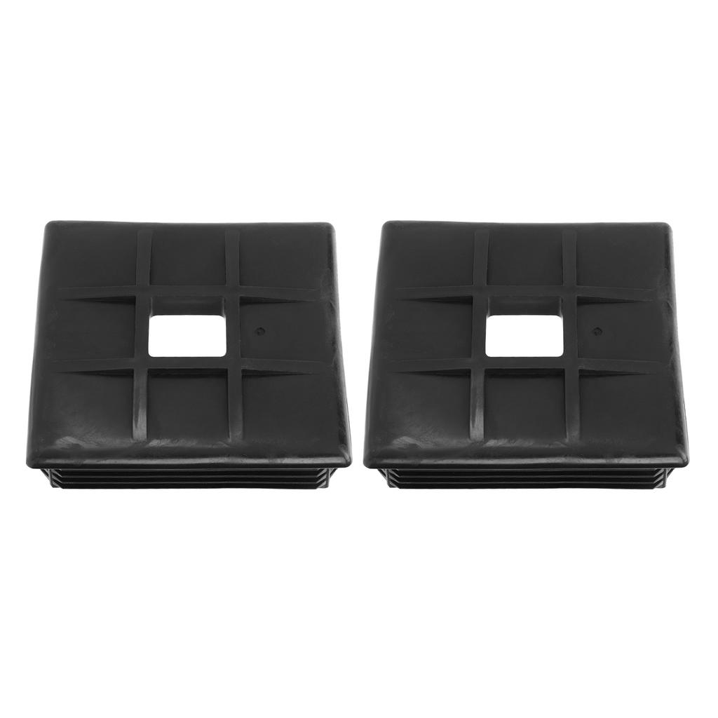 2 Pcs 4in Square Bumper Cap ABS Pipe Hole Plug End Protector Cover Concealed Sewage Hoses for RV Cam