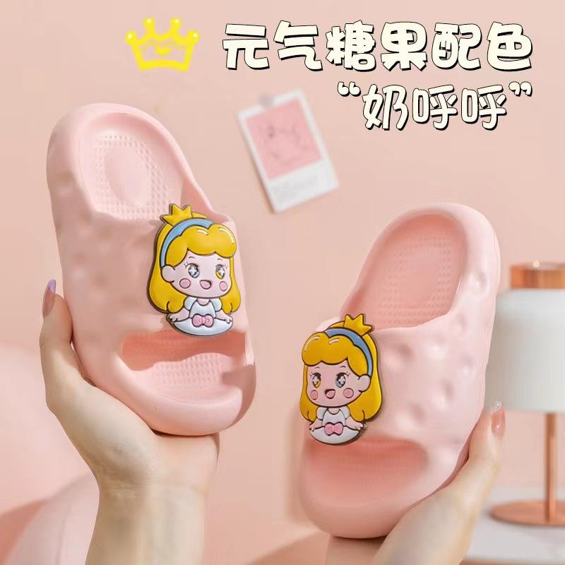 

EVA Мягкая подошва Мультяшные Милые Девичьи тапочки для лета, Нескользящие Домашние для ванной Комнаты Принцесса Принцесса Детские сандалии 34-35Code/Inner Length210