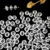 Faceted Acrylic Crystal Transparent Flat Beads for DIY Hairpins and Headwear