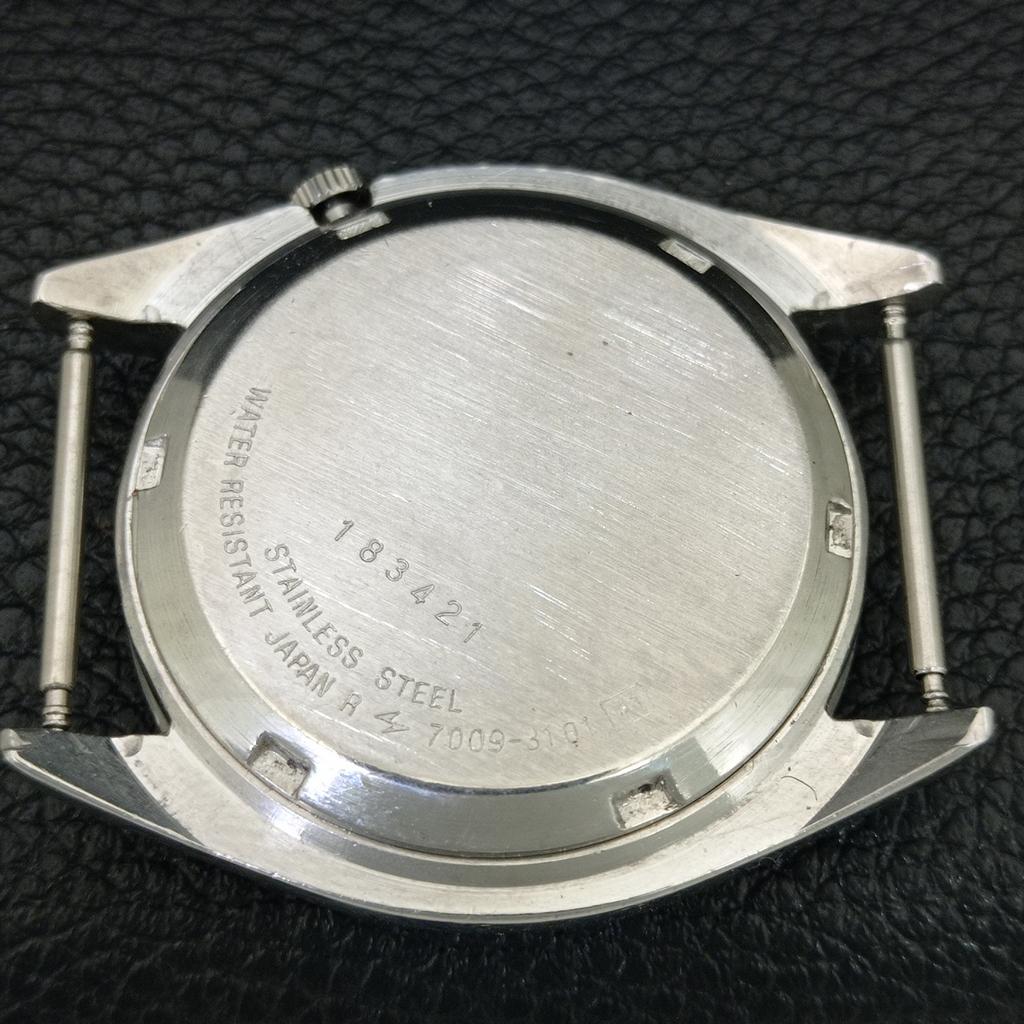VINTAGE SEIKO 5 AUTOMATIC 7019A JAPAN MENS BLACK COLOR DIAL WATCH A708587-1