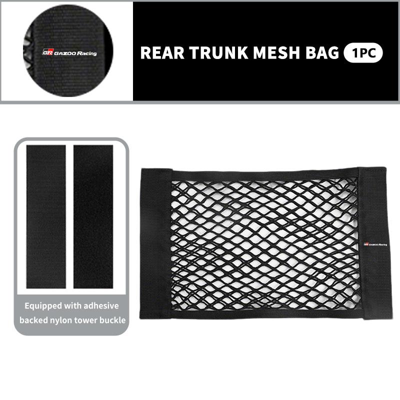 Car Styling Trunk Box Storage Bag Mesh Elastic String Net Pocket Organizer Accessories For Toyota Yaris Corolla Rav4 GR Auris