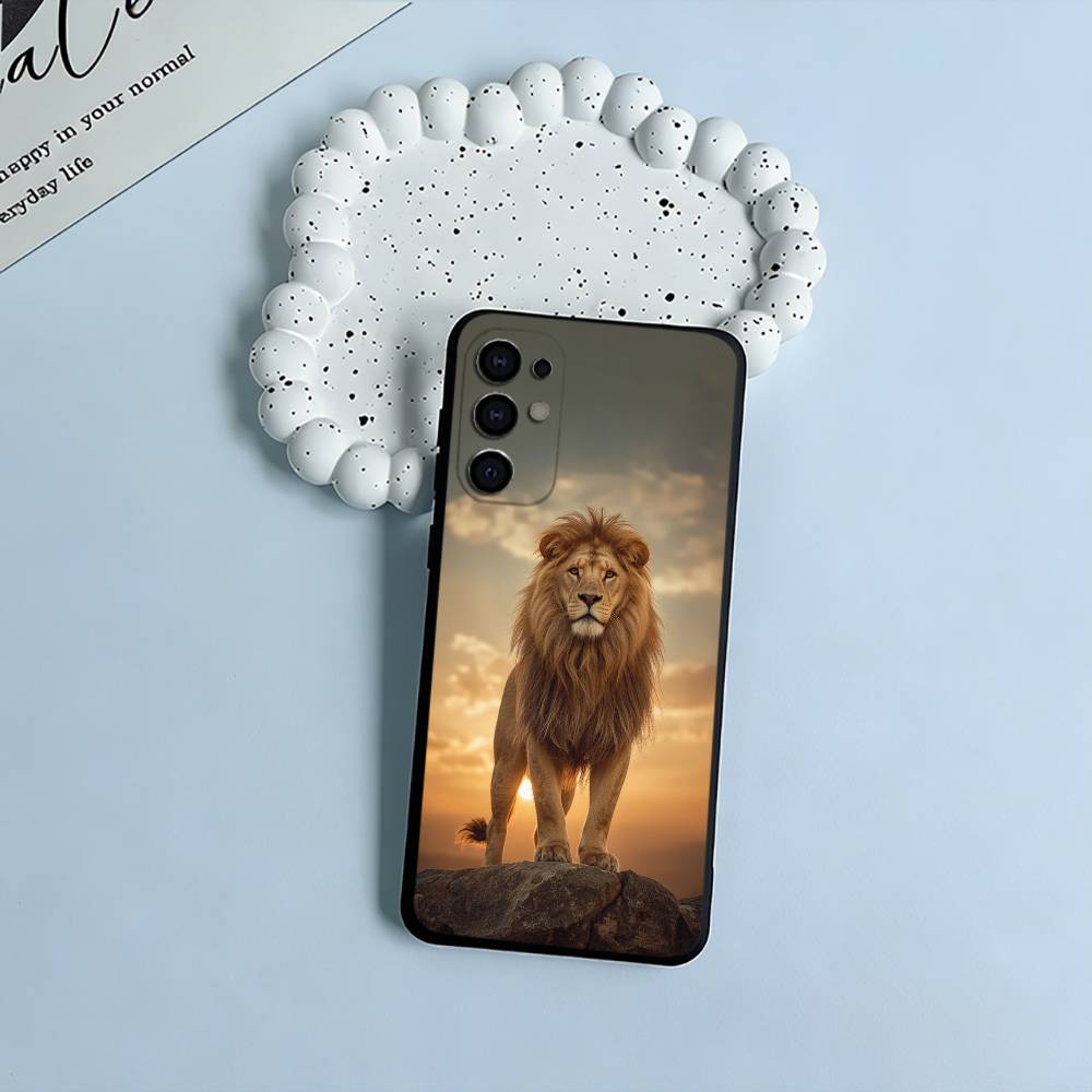 

Lion- Pattern Phone Case For Samsung S25,S24,S21,S22,S23,S30,Ultra,S20,Plus,Fe,Lite,Black Soft Silicone Samsung S23ULTRA5G