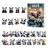 2025 Christmas Panda Advent Calendar Cartoon 2D Acrylic Panda Pendant Countdown Calendar Multifunctional Home Decorations