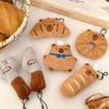 Cartoon Capybara Pendant Decoration Bag Pendant Fashion Food Plush Keychain  Backpack Decor