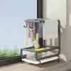 Multifunctional Wall-mounted Dishcloth Rack 2 Layers Countertop Sink Drain Rack Space Saving Kitchen Storage Rack Kitchen