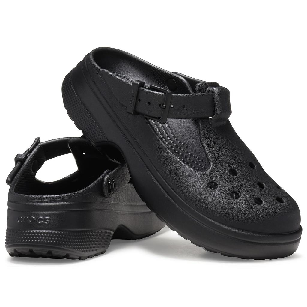 Crocs Classic Mary Jane Clog Unisex Sandals, Black, 25cm,