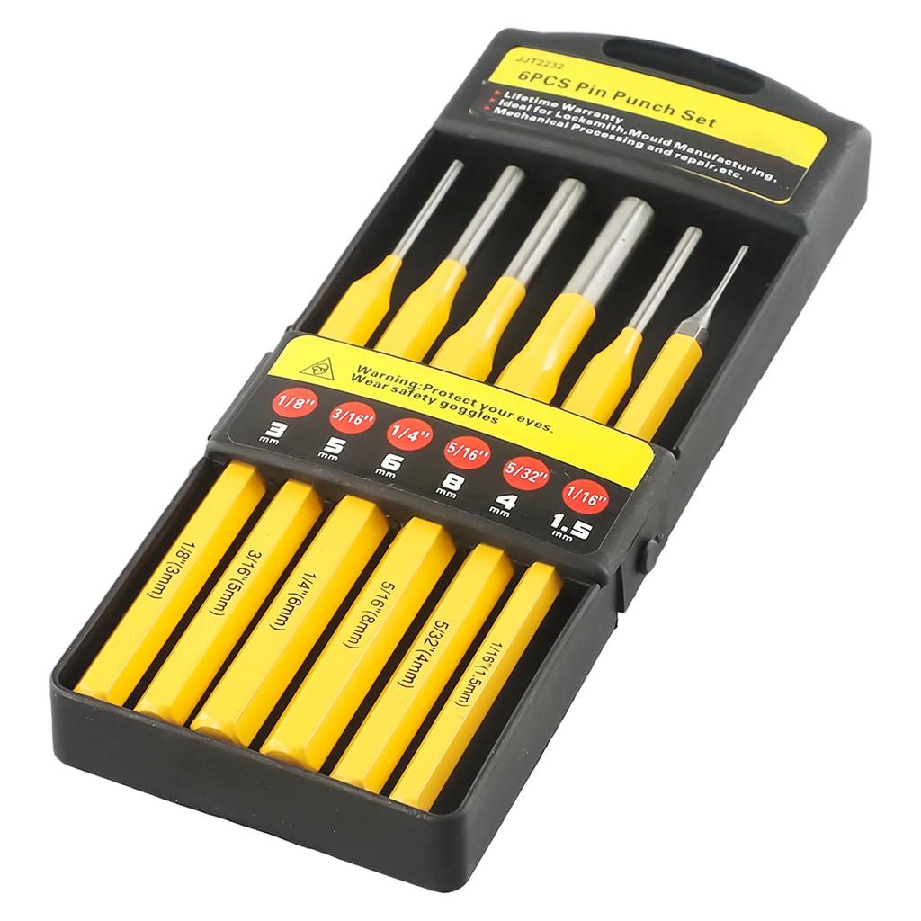 High Quality Hot Sale Drive Punch Set Drill Chisel Carpenters Pin Removing Replacement 6pcs Accessories Centering