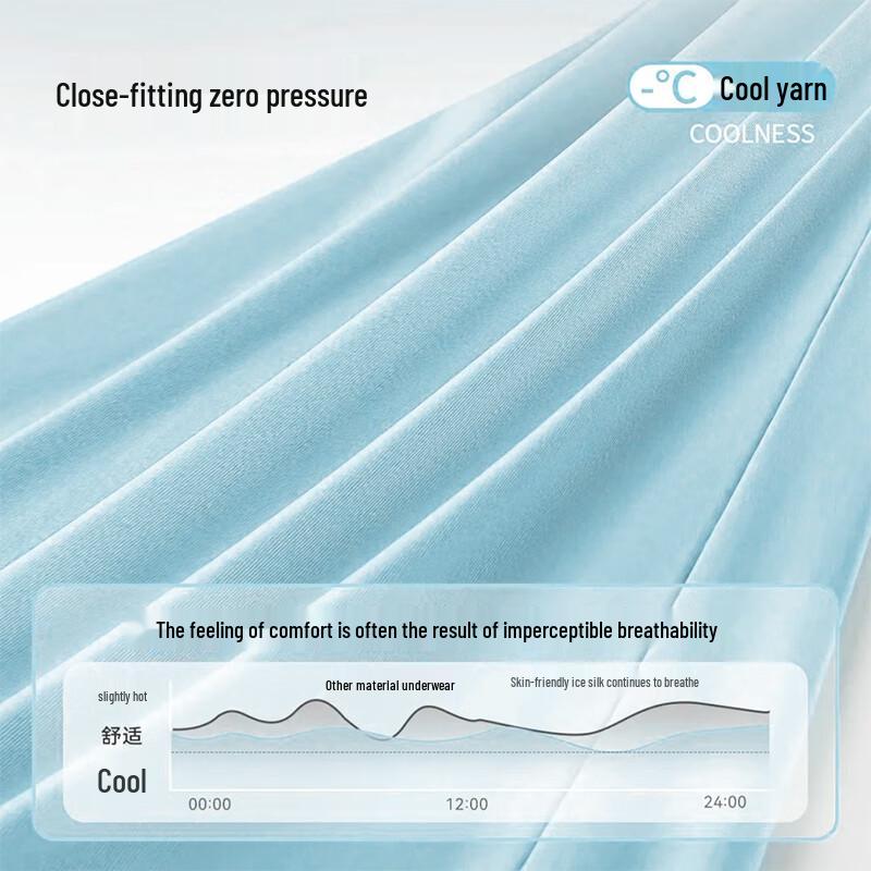 Langsha Men's 10A Antibacterial Ice Silk Boxer Briefs