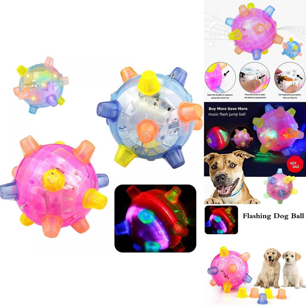 Kreatives Kinder-Leuchtspielzeug Blinkender Hüpfball mit bunten Lichtern und Soundeffekten
