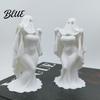 3D Halloween Ornament Printed Ghost Bride Statue Ornament, Female Figure Sculpture with Durable Figurine Stable Base, Decorative Minimalist Spooky for
