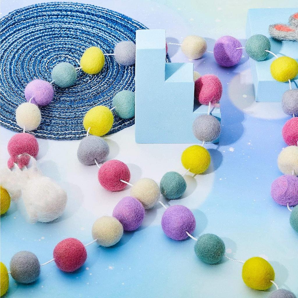 The Children's Room And The Girls' Room Are Decorated With Macaron-colored Hairball Pendants