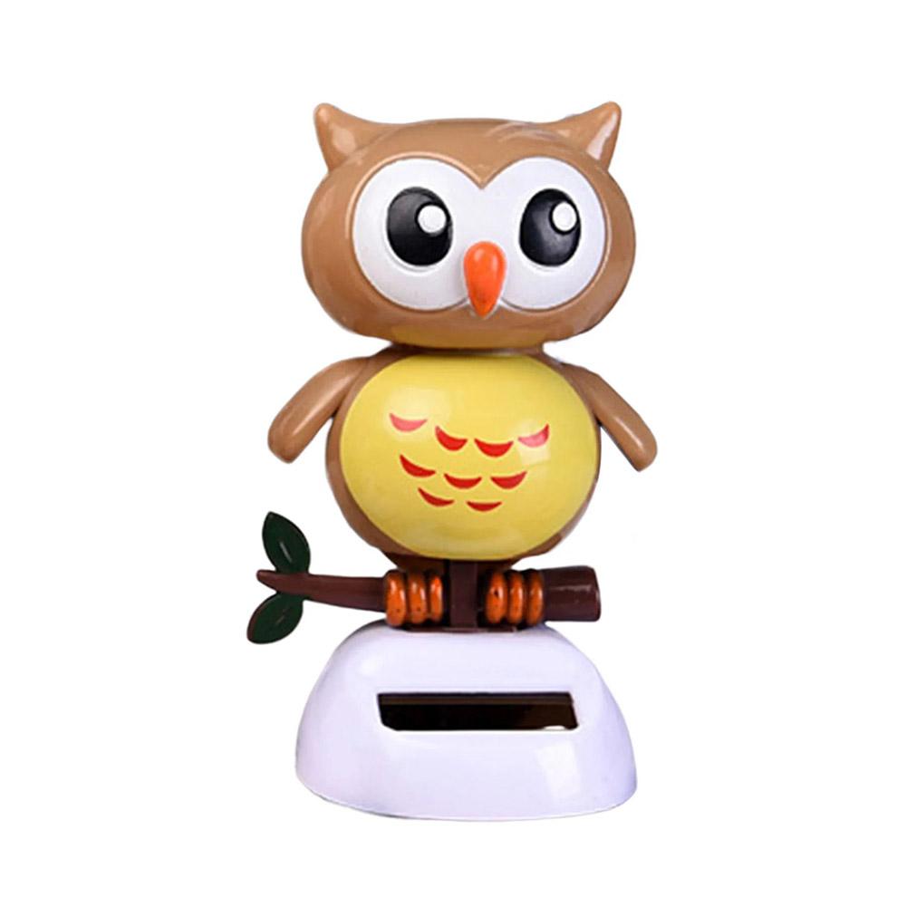 Cute Swinging Owl Toy Car Interior Solar Dancing Toy Car Dashboard Ornament Auto Dashboard Dancing Figurine Ornament Accessories