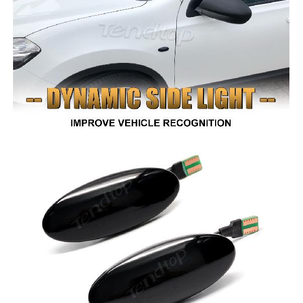 LED Dynamic Side Marker Repeater Turn Signal Light For Nissan Qashqai J10 X-trail T31 Cube Juke Leaf Micra K13 Note E11 NV200Turn Signal 2