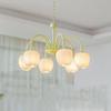 Modern Minimalist Cream Style Chandelier - Tulip Design for Living Room, Bedroom, or Dining Area