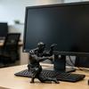 3D-gedruckte Kung-Fu-Figur Kung-Fu-Meister-Statue mit exquisiter Textur Stabile Basis