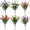 10pcs Direct Sales Plastic Flower Eucalyptus Chrysanthemum Simulation Flower Home Outdoor Wedding Photography Decoration