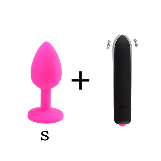 3Pcs/Set Safe Butt Plug With Crystal Detachable Jewelry Anal Plug Vagina Clitoris Vibrator Sex Toy