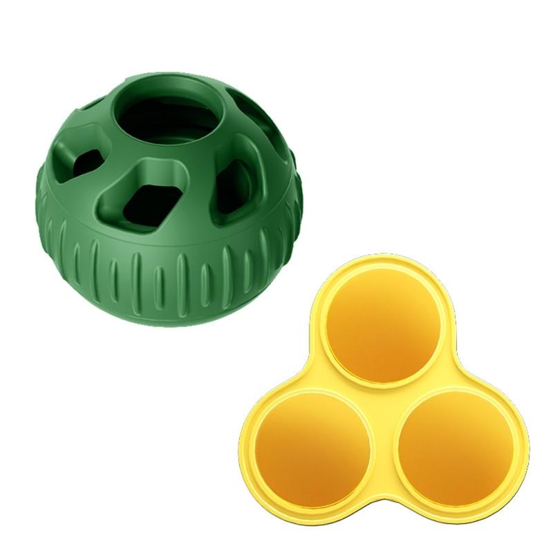 Dog Chew Toy for Small To Large Breeds Leak Food Fillable Treat Ball Teether Silicone Training Toy To Relieve Boredom