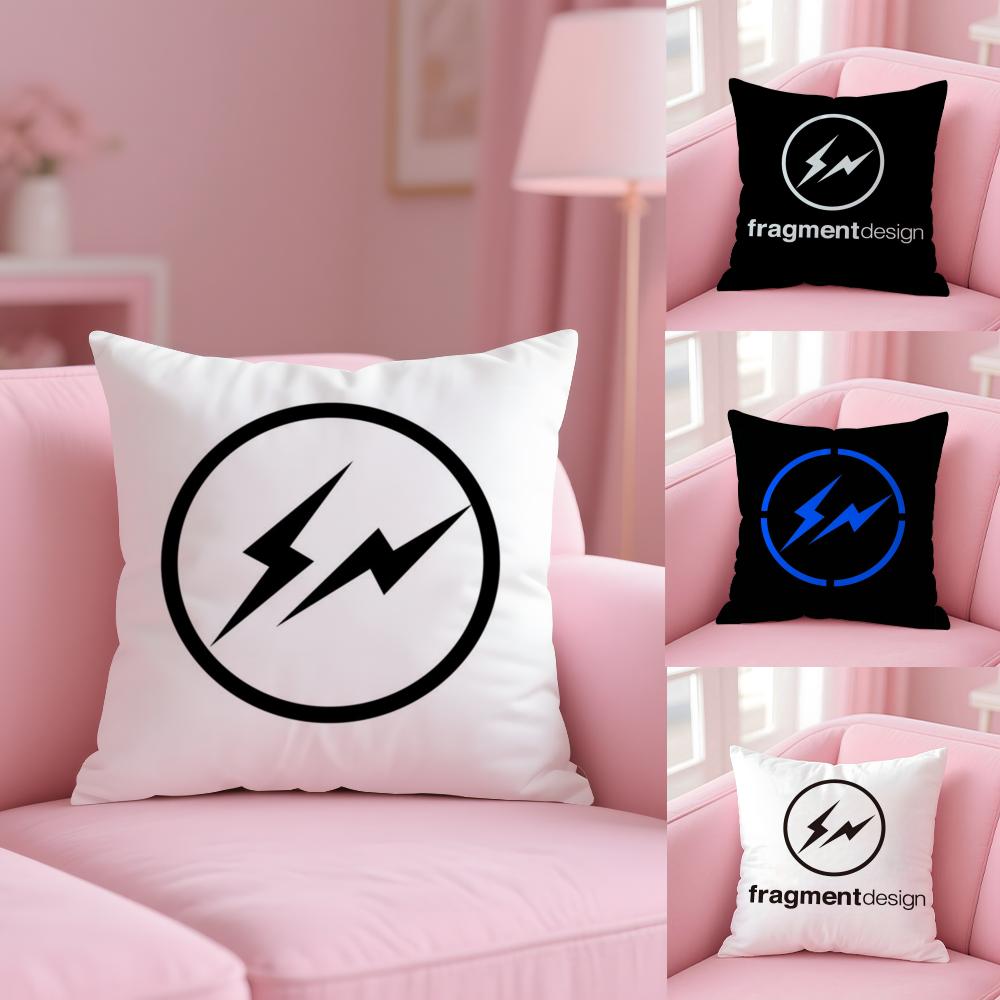 Lightning F-Fragment Design Cushion Cover Soft Short Plush Double-Sided Printing Home Decor Machine Washable Pillow Case Gift