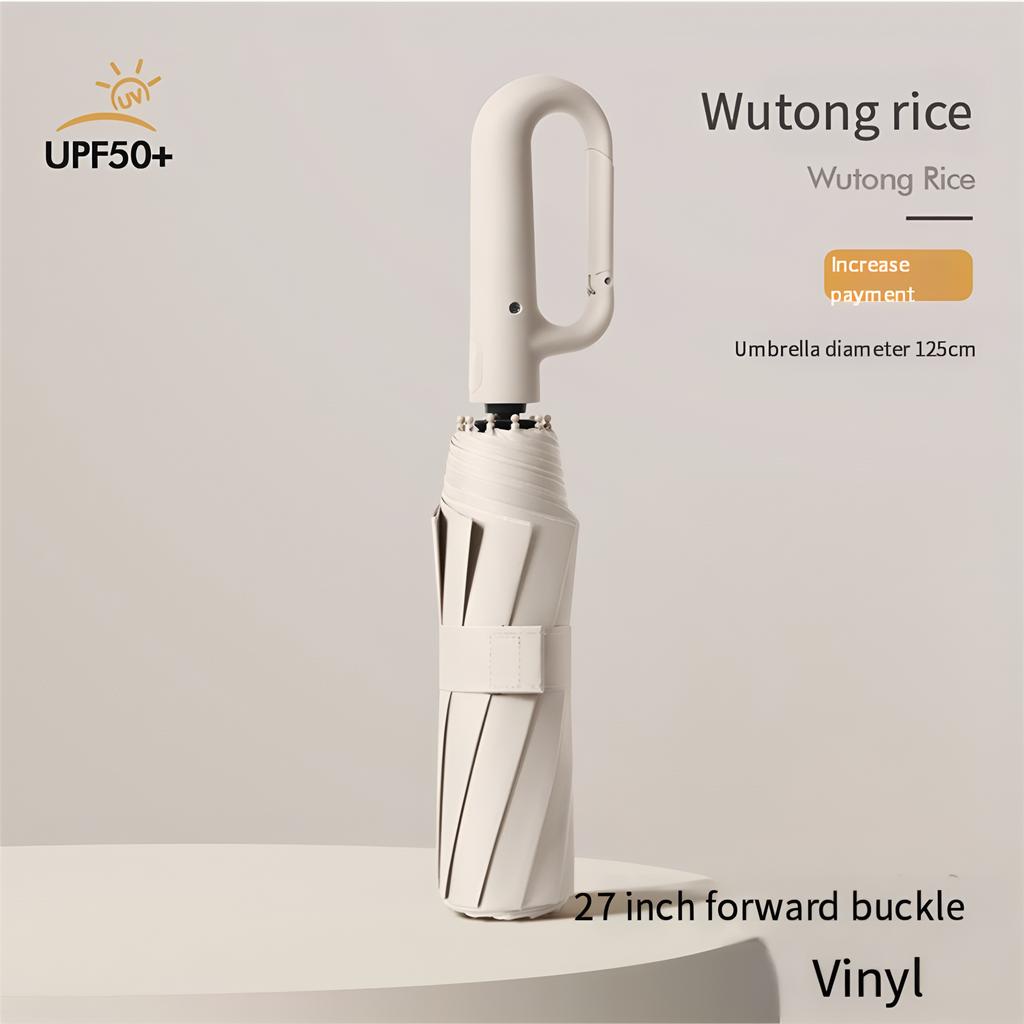 125Cm Ring Buckle Umbrella Fully Automatic Folding Umbrella Men'S Sunny And Rain Dual-Purpose Vinyl Sun Protection Umbrella Whol