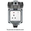 13A British Standard Socket with USB & Type-C Fast Charging, Light Switch, Black Panel for Hong Kong & Macau