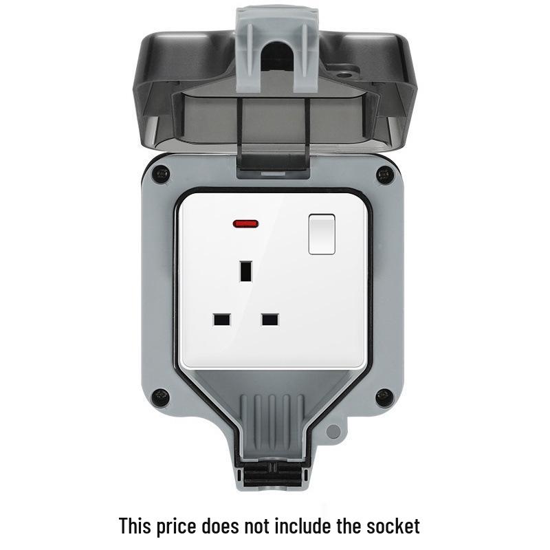 13A British Standard Socket with USB & Type-C Fast Charging, Light Switch, Black Panel for Hong Kong & Macau