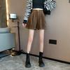 Plus Size High Waist Corduroy Wide Leg Pants Bootcut Shorts for Women - Petite Casual Autumn Winter 2024