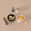 Dollhouse Miniature Food Toy Set: Instant Noodles with Fried Egg, Bowl, Chopsticks, and Vegetables