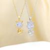 Collier Chat en Cuivre Plaqué Or avec Zirconia—Bijou de Clavicule Élégant et Luxueux pour Femmes