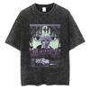 HUNTER×HUNTER T Shirt Kurapika Manga Tshirt  Women Hip Hop Washed Cotton T-shirt Clothing Summer Short Sleeve Tees Streetwear