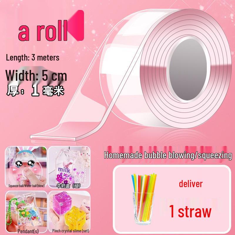 Набор Глиттер Нано Клей Пузыри – Липкая, Сжимаемая Игрушечная Лента с Декомпрессионным Клеем Моти