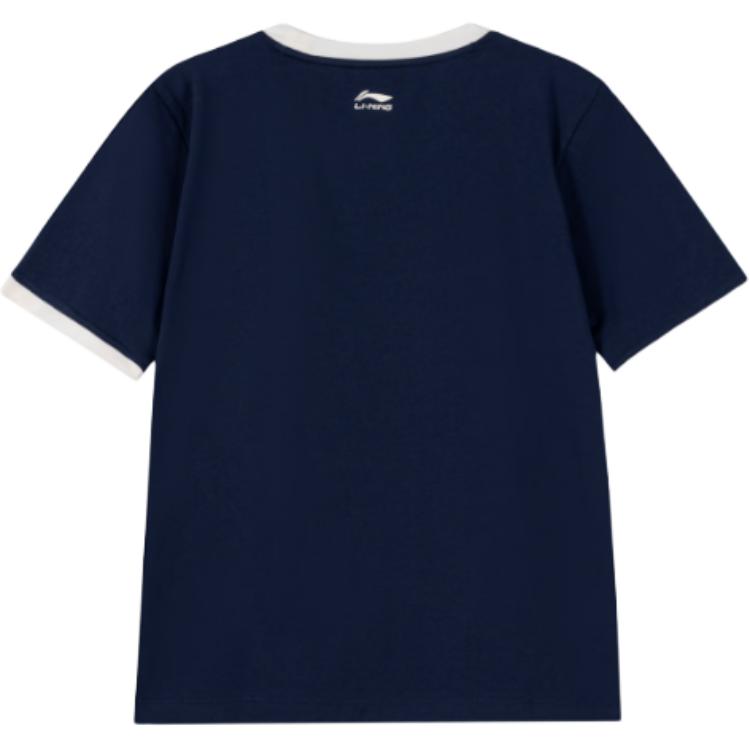 Li Ning X Disney Letter Print Round Neck Versatile Breathable Loose Short Sleeve T-Shirt Women T-Shirt AHSV804-4