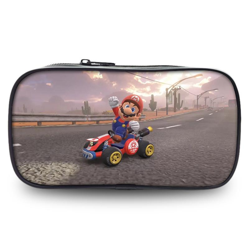 Mario Kart World Pencil Case With Polyester Material For Kids And Students