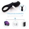 Penis Ring with 10 Clitoris Cock Popular Masturbation Adult Made of Highly Resilient Soft Silent USB Unisex Adult Goods Vibrator, Patterns,