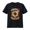 Fireball Ist Mein Problemlöser T-Shirt mit Lustigem Design und Flammen-Diamant-Druck für Amerikanische Käufer vintage gewaschen Stilvoll