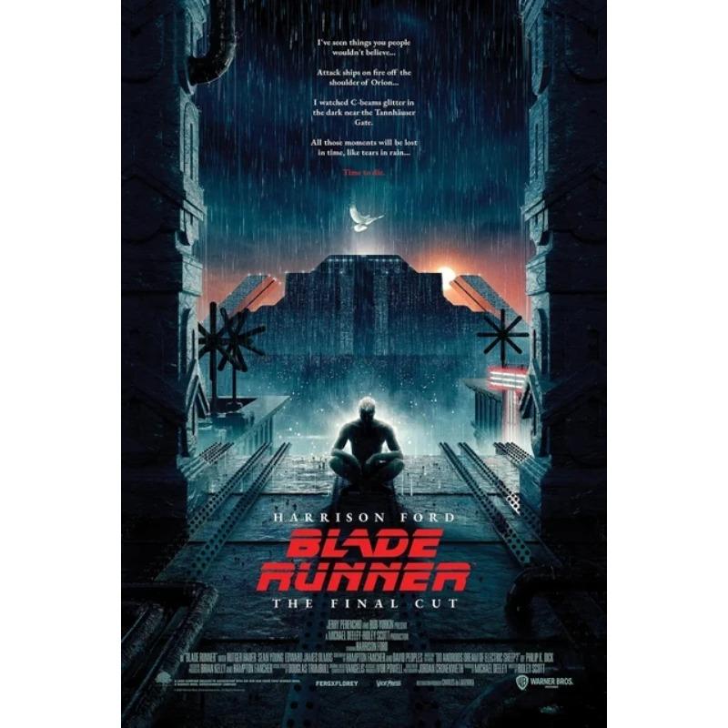 Filme Retrô Blade Runner(1982) Pôster de Filme Clássico de Ficção Científica Pintura em Tela Arte de Parede Fotos Vintage Decoração de Casa Clube Cinema Presente