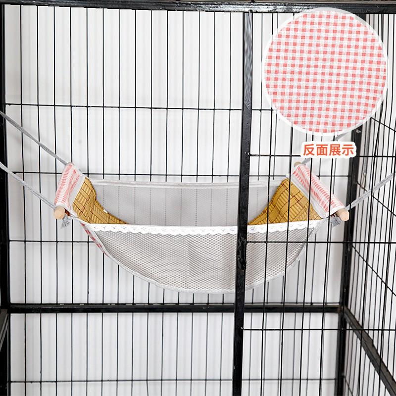 Hanging Cat Hammock Bed With Cooling Mat Side Indoor Cats Breathable Dual-Sided Pet Swing Nest
