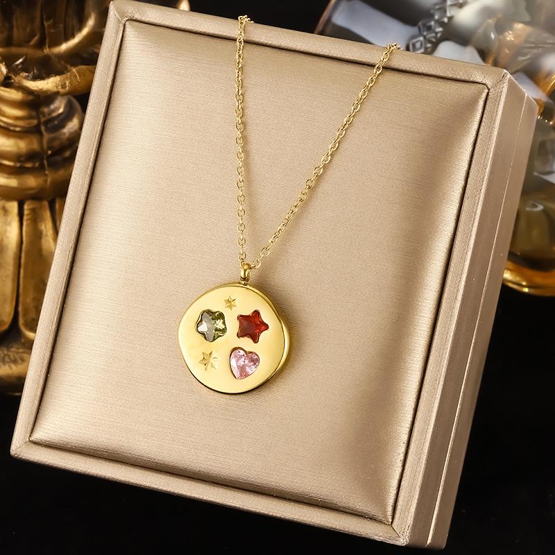 

Цветное циркониевое колье на ключицу: Декабрьский камень, Титановая сталь, Элегантный подарок для женщин